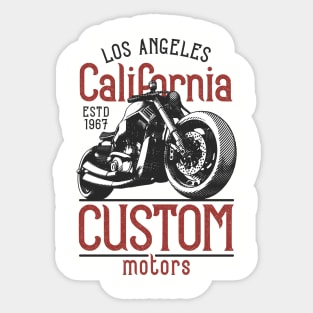 Los Angeles California Motorcycles Sticker